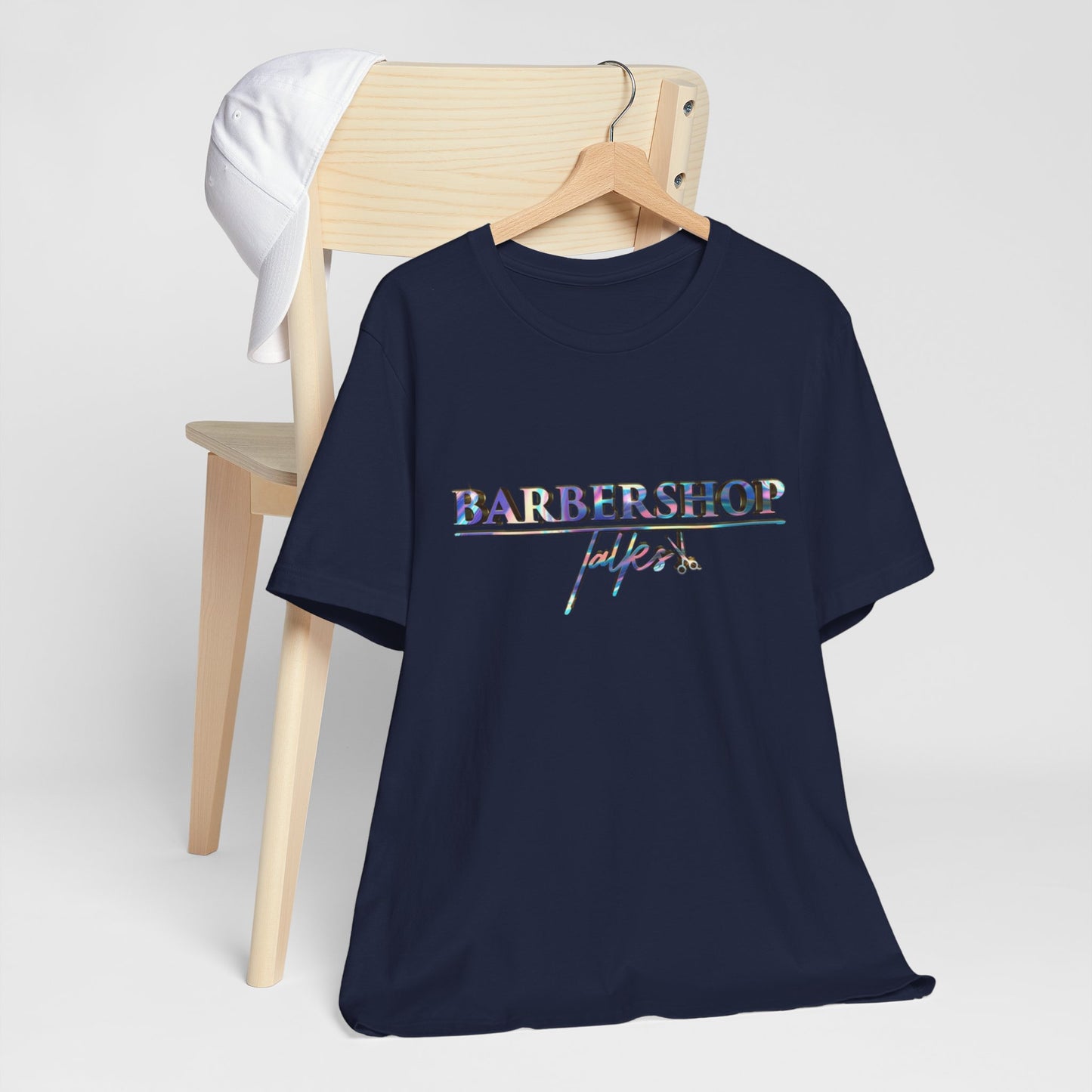 Barbershop Vibes Tee — 'Barbershop Life' Retro Script T-Shirt