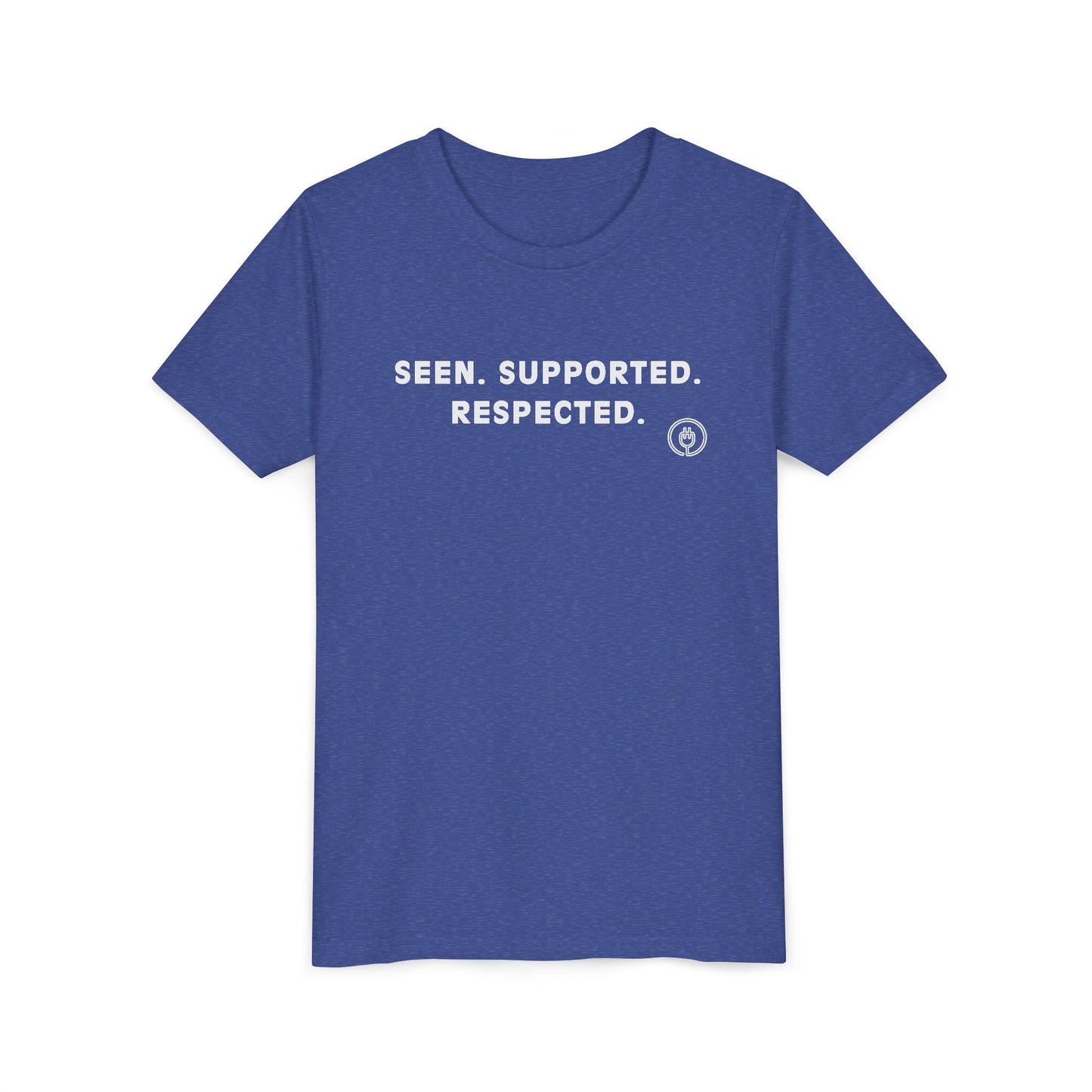 Seen. Supported. Respected. Youth Tee — Empowerment Kids Short Sleeve Shirt