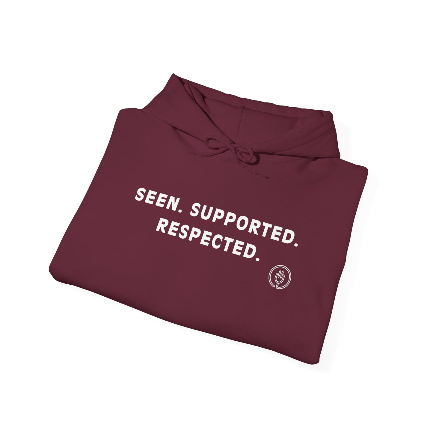 Seen. Supported. Respected. Adult Hoodie