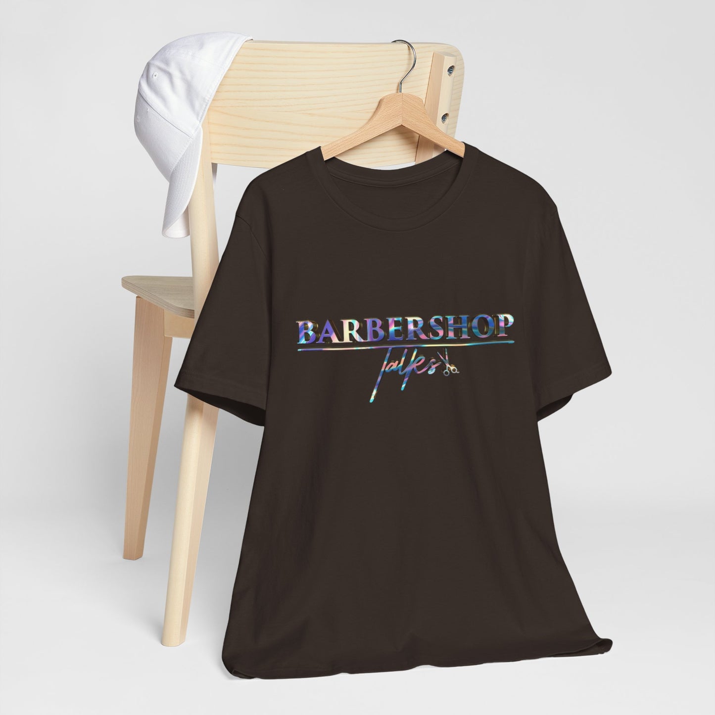 Barbershop Vibes Tee — 'Barbershop Life' Retro Script T-Shirt