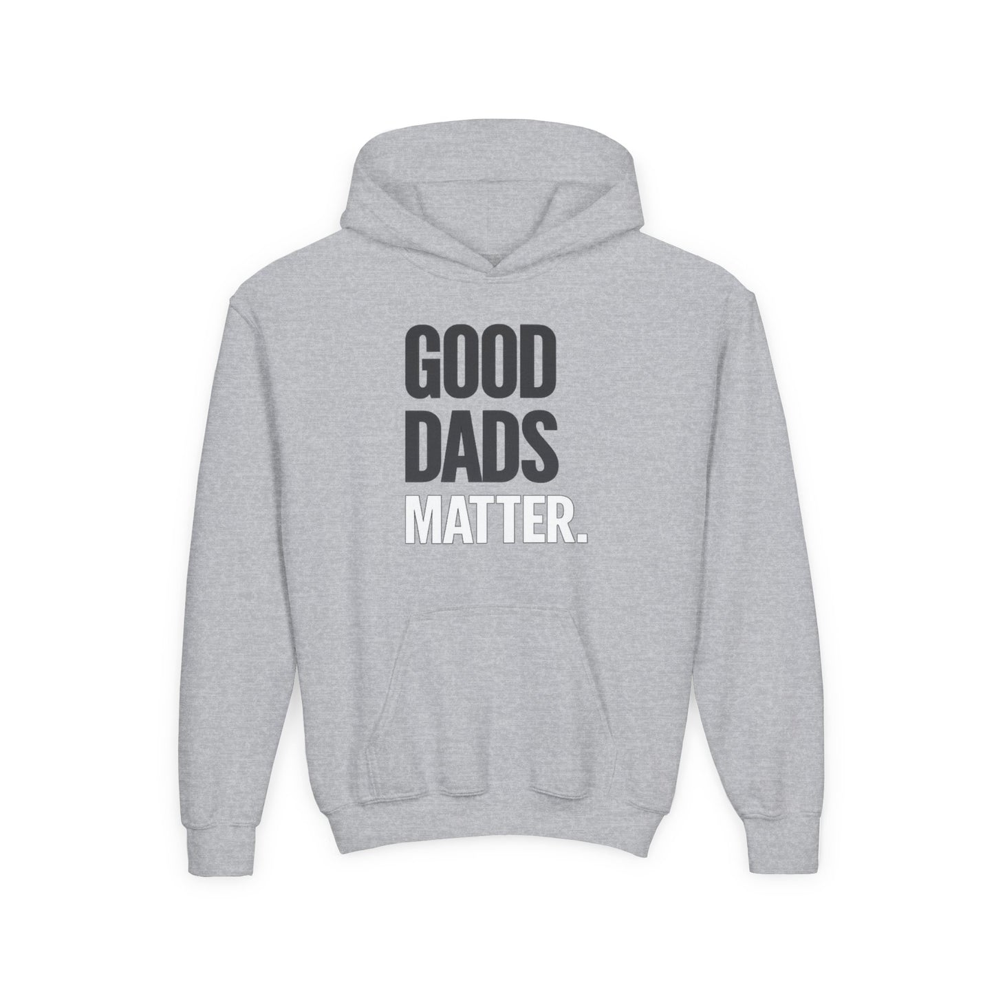 Good Dads Matter. Black and White Youth Hoodie