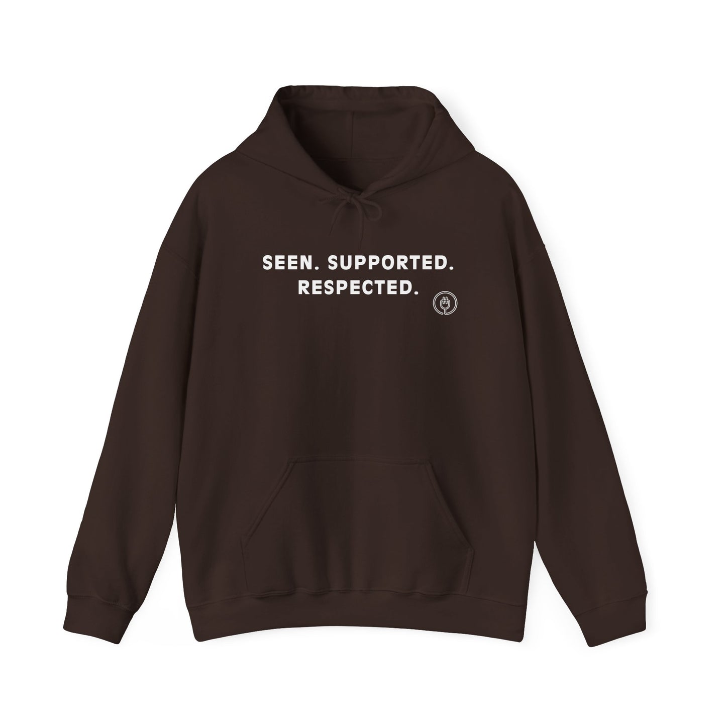 Seen. Supported. Respected. Adult Hoodie