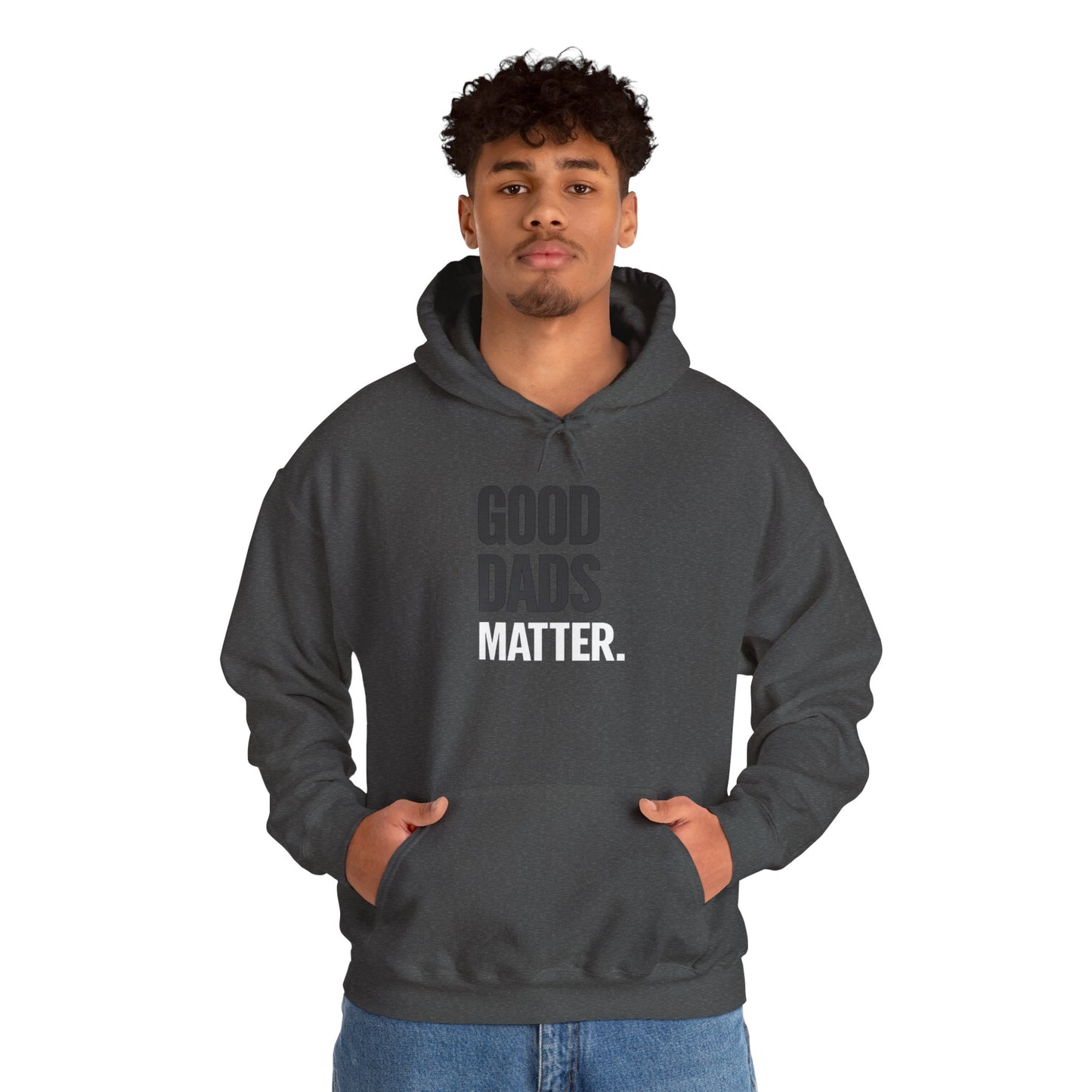 Good Dads Matter Black & White Adult Hoodie