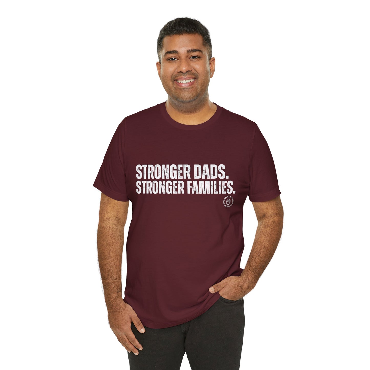 Strong Fathers Tee — "Stronger Dads. Stronger Families." Patriotic Family Pride T‑Shirt