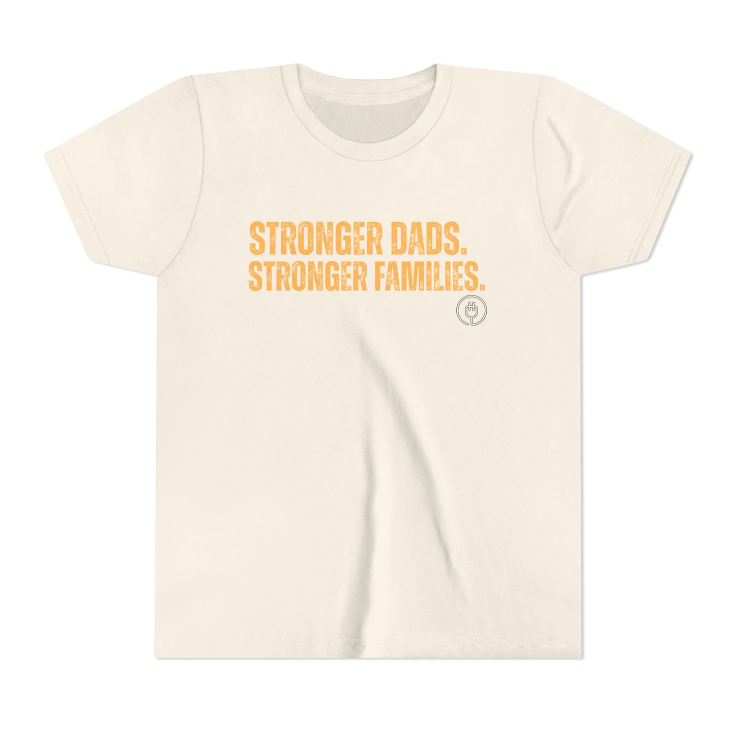 Youth Tee – "Stronger Dads, Stronger Families." Inspirational Kids Shirt for Father's Day & Family Support