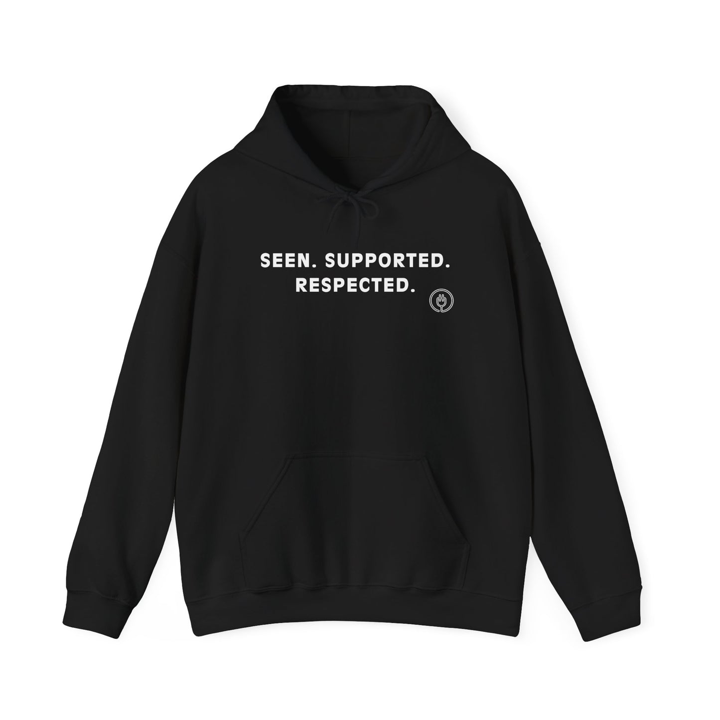 Seen. Supported. Respected. Adult Hoodie