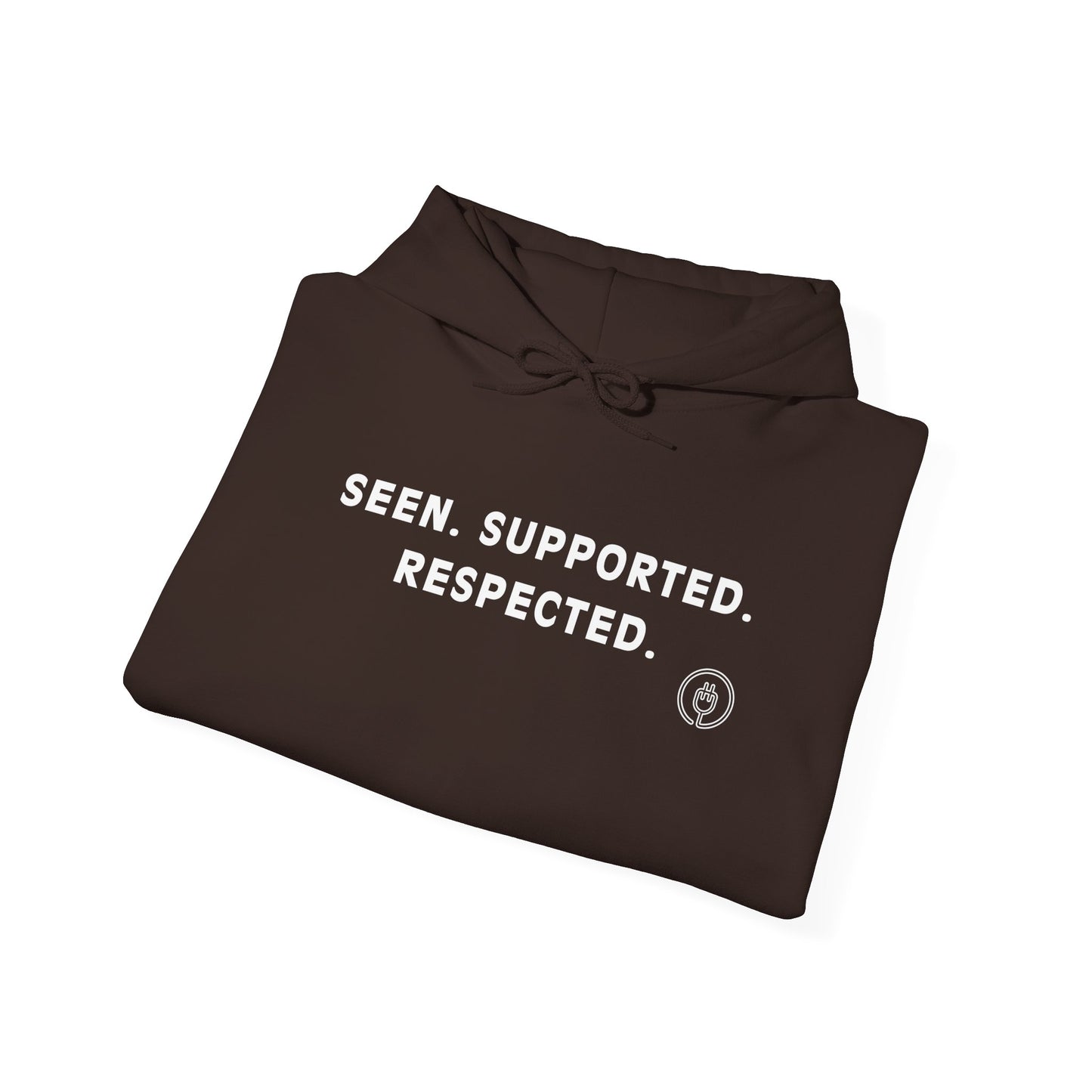 Seen. Supported. Respected. Adult Hoodie