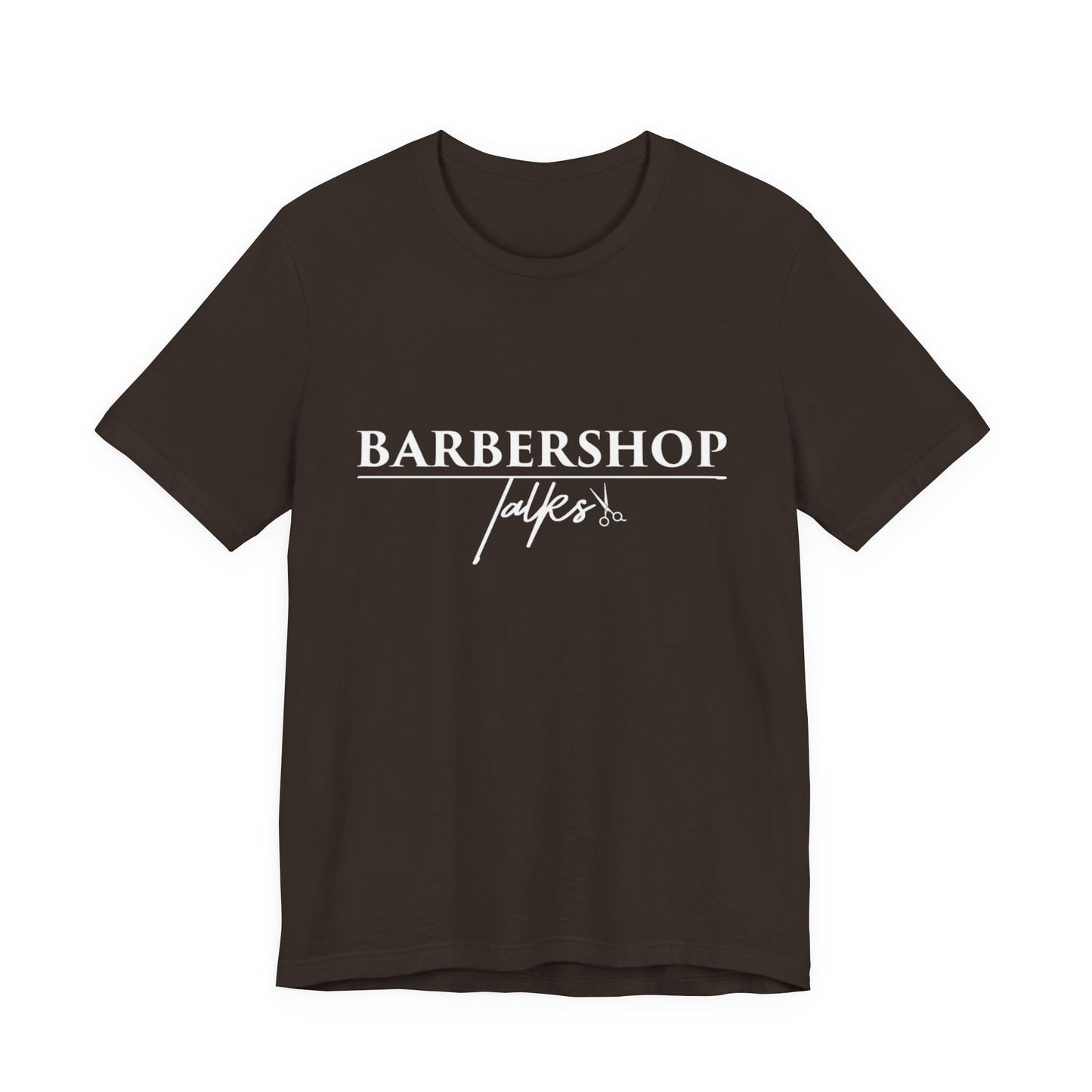 Barbershop Talk Tee — Casual Barber Shop Graphic T-Shirt