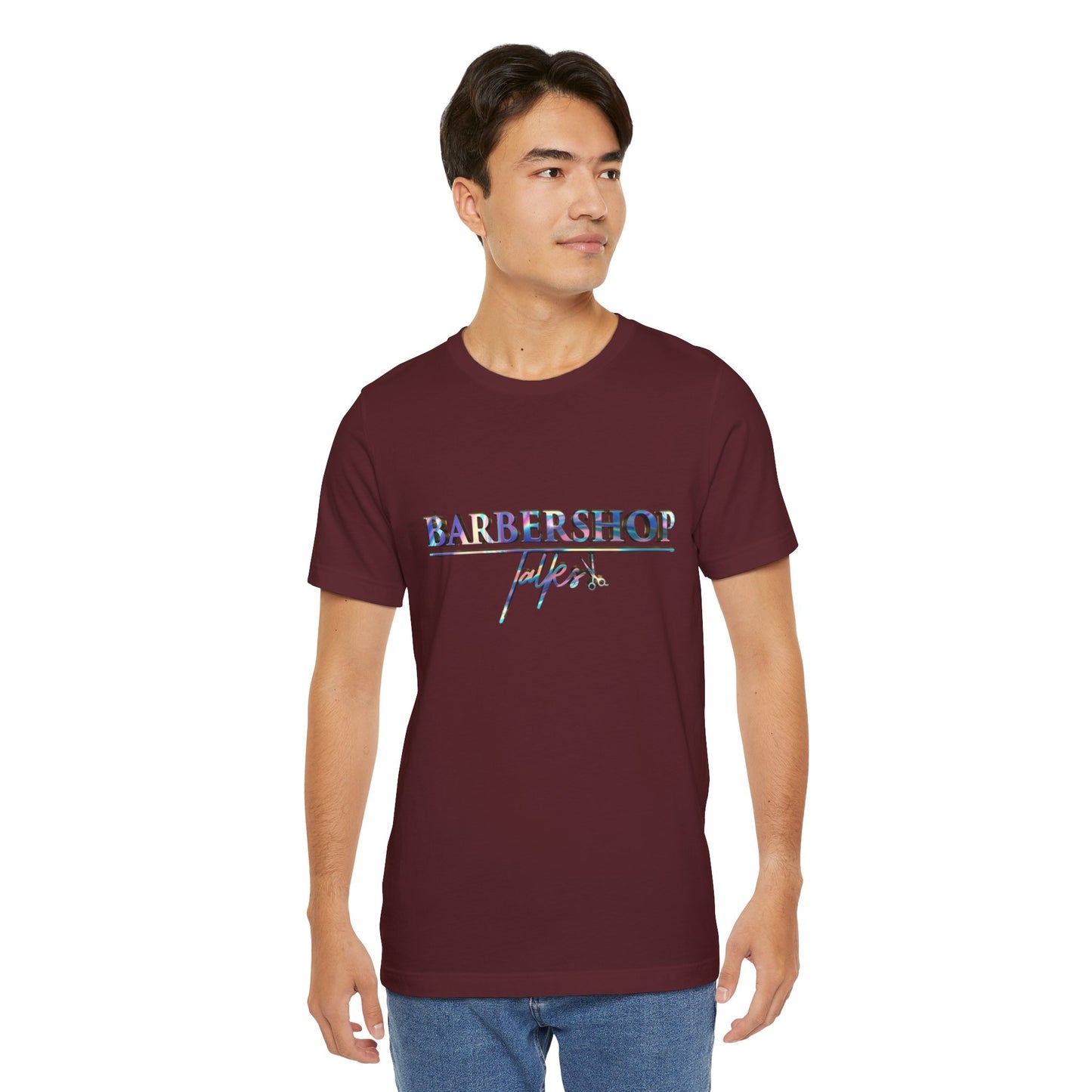 Barbershop Vibes Tee — 'Barbershop Life' Retro Script T-Shirt