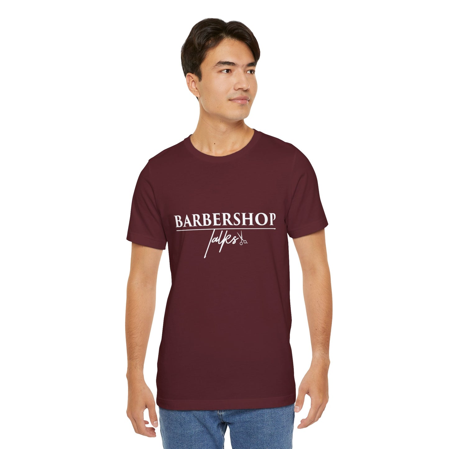 Barbershop Talk Tee — Casual Barber Shop Graphic T-Shirt