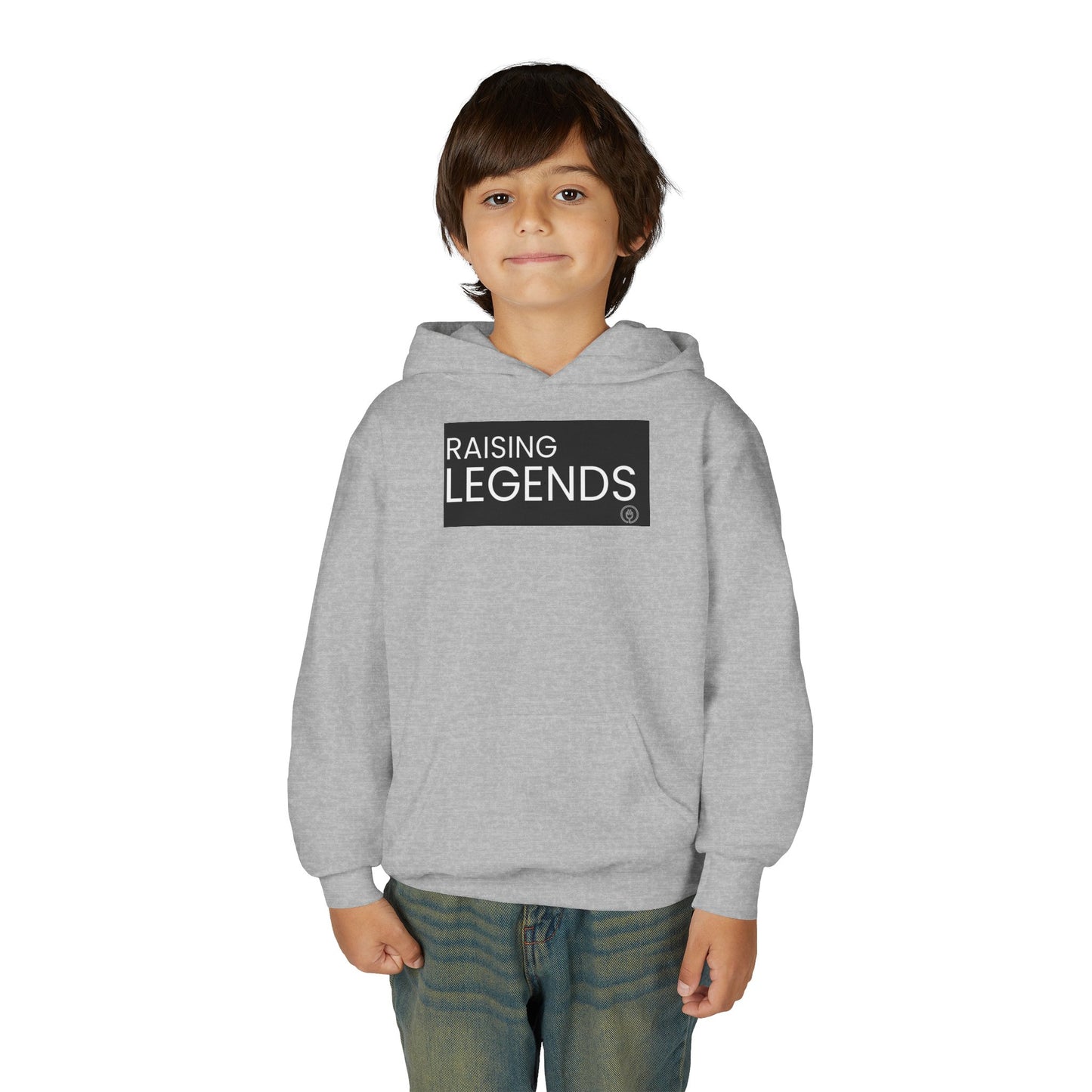Youth Hoodie — "Raising Legends" Graphic Pullover for Kids