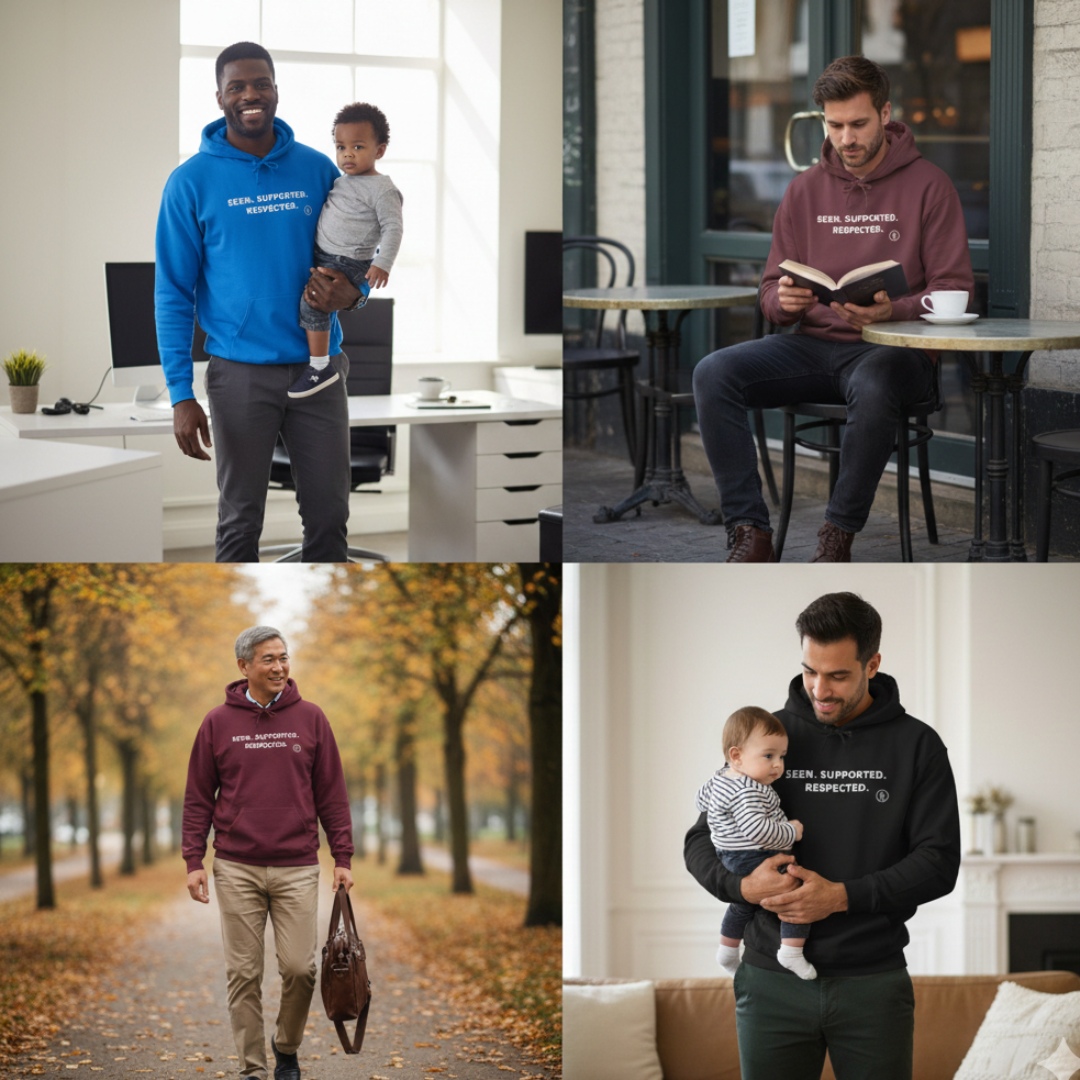 Hoodie — "Seen. Supported. Respected." Empowerment Pullover