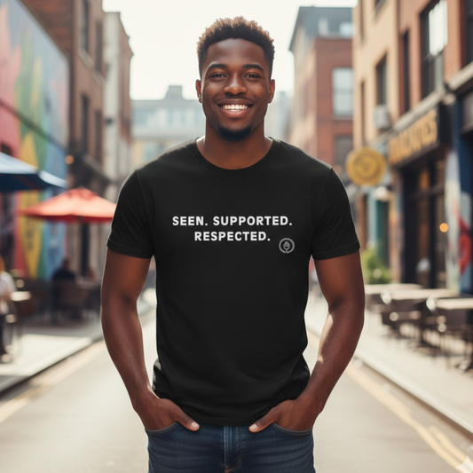 Seen. Supported. Respected. Youth Tee — Empowerment Kids Short Sleeve Shirt