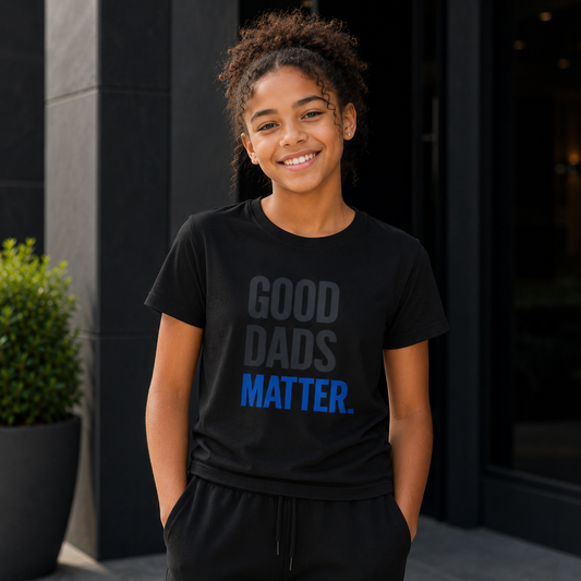 Good Dads Matter Black & Blue Youth Tee