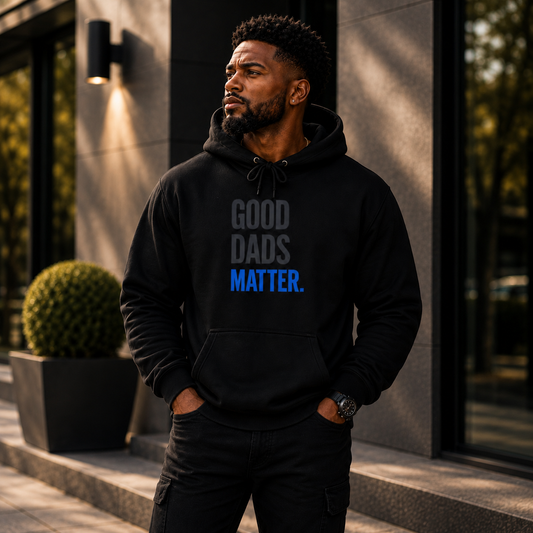 Good Dads Matter Black & Blue Adult Hoodie