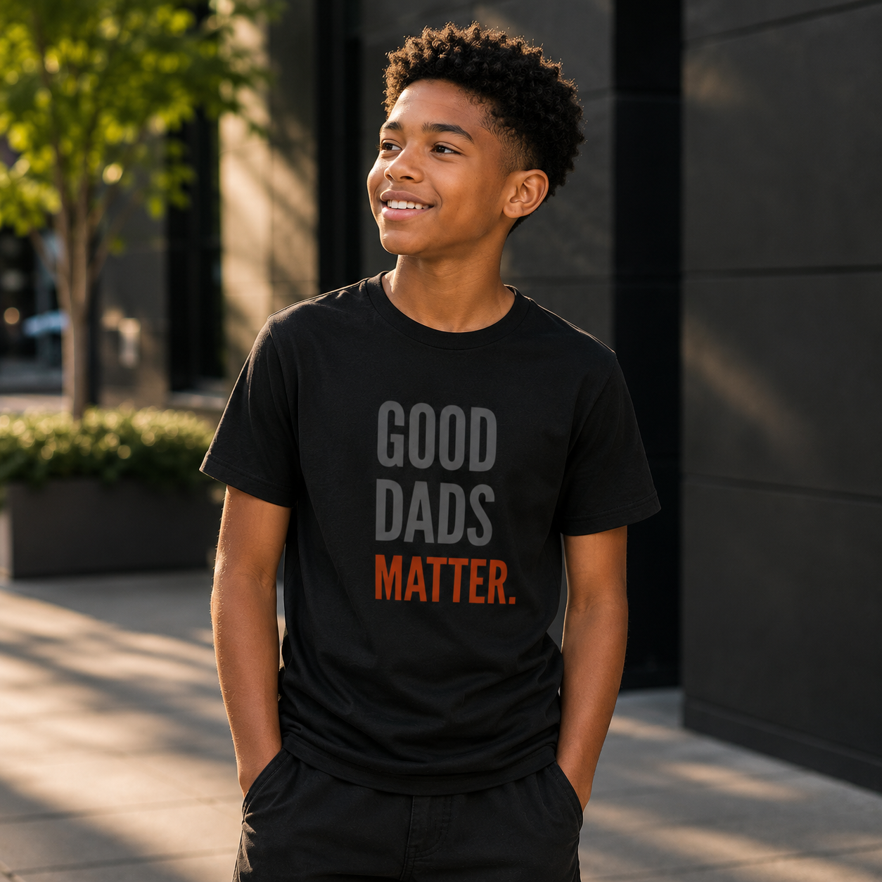 Good Dads Matter. Black & Red Youth  Shirt