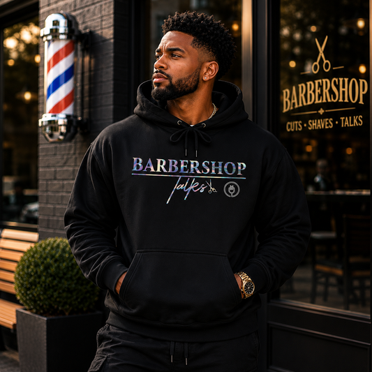 Barbershop Talks Multi Color Adult  Hoodie