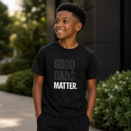 Good Dads Matter Black & White Youth Tee