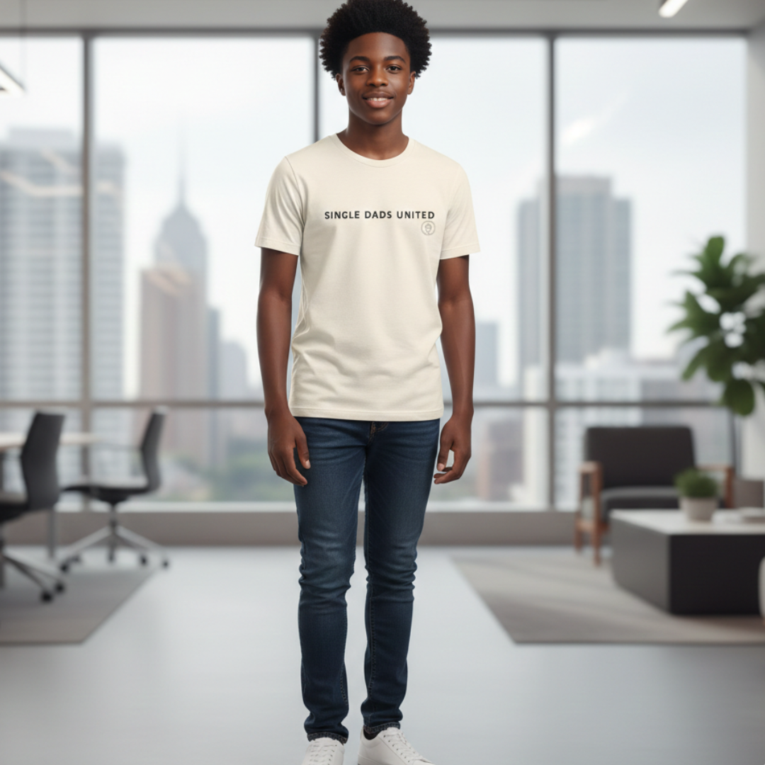 Youth Tee — "Single Dad's United" Kids Shirt (Father’s Day, New Single Dad Gift)