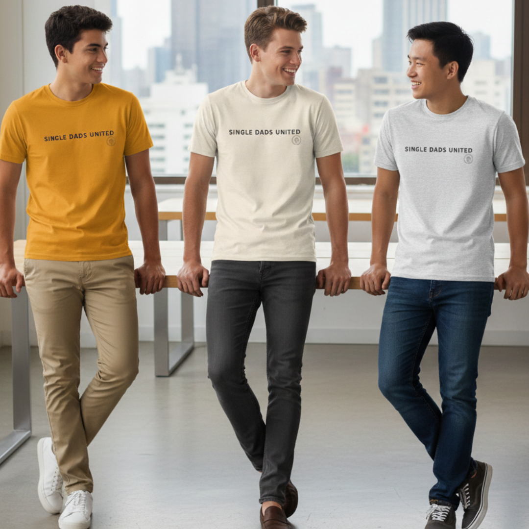 Youth Tee — "Single Dad's United" Kids Shirt (Father’s Day, New Single Dad Gift)