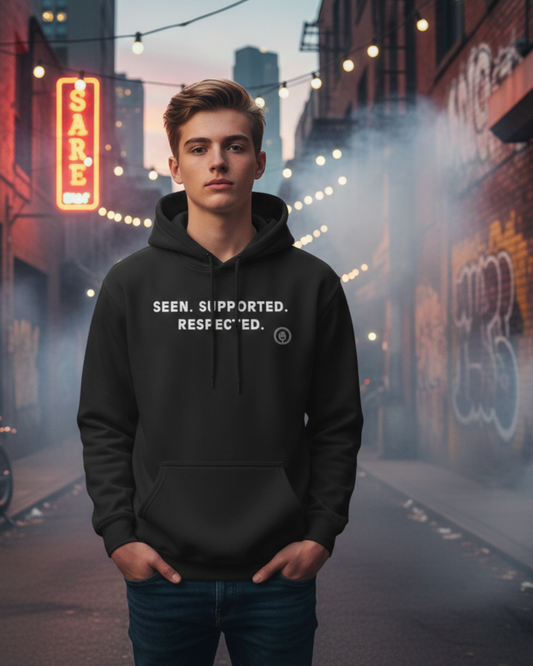 Youth Hoodie Seen. Supported. Respected.