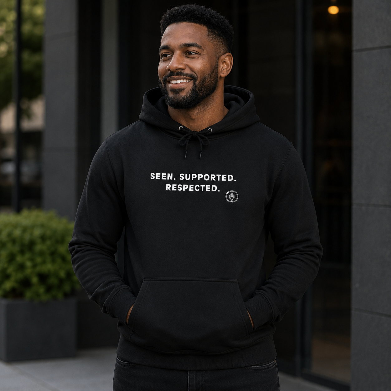 Seen. Supported. Respected. Adult Hoodie