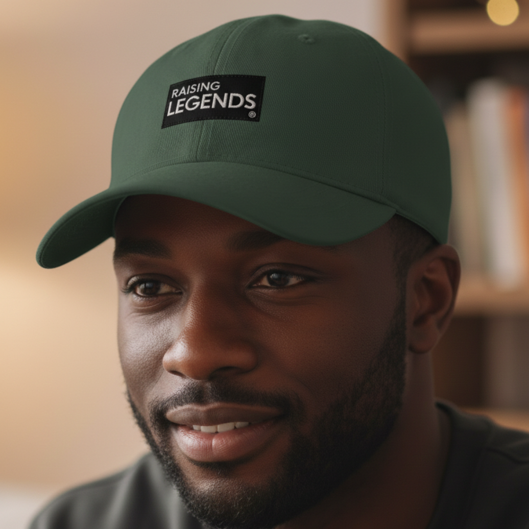 Raising Legends Low Profile Baseball Cap — Embroidered 'Raising Legends' Dad Hat