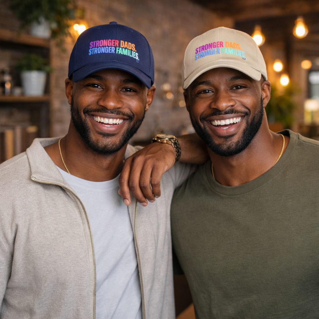Low Profile Baseball Cap — "Stronger Dads, Stronger Families" Embroidered Pride Dad Hat