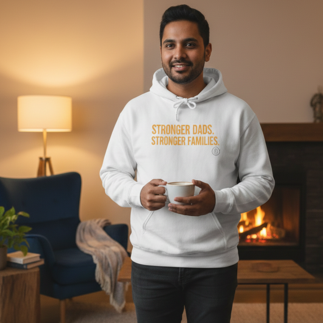 Hoodie — "Stronger Dads. Stronger Families." Pullover Hoodie