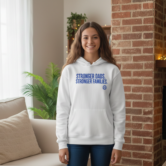 Youth Hoodie - "Stronger Dads. Stronger Families." Inspirational Kid’s Pullover