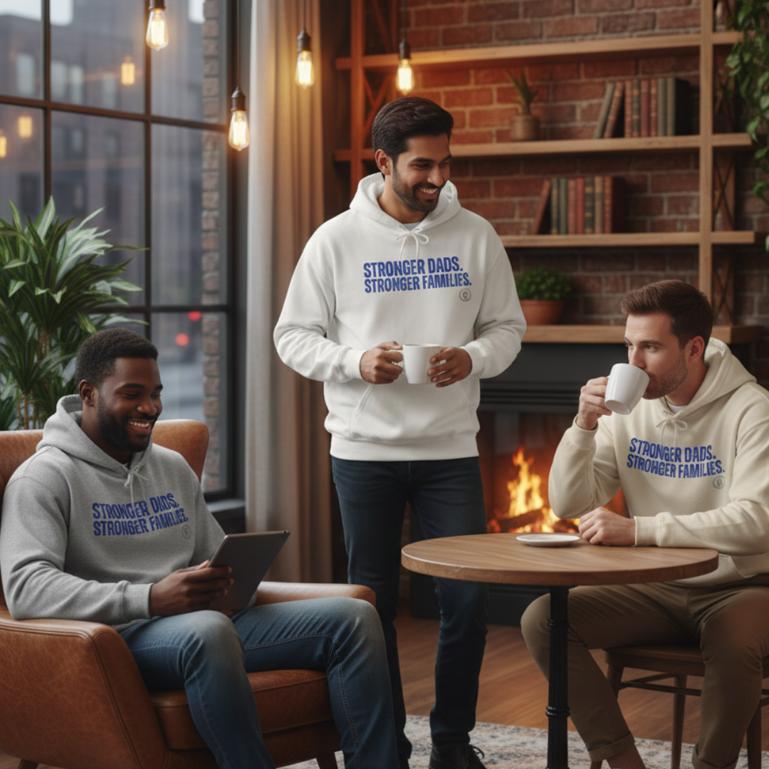 Stronger Dads. Stronger Families. Hoodie — Fathers' Strength Pullover