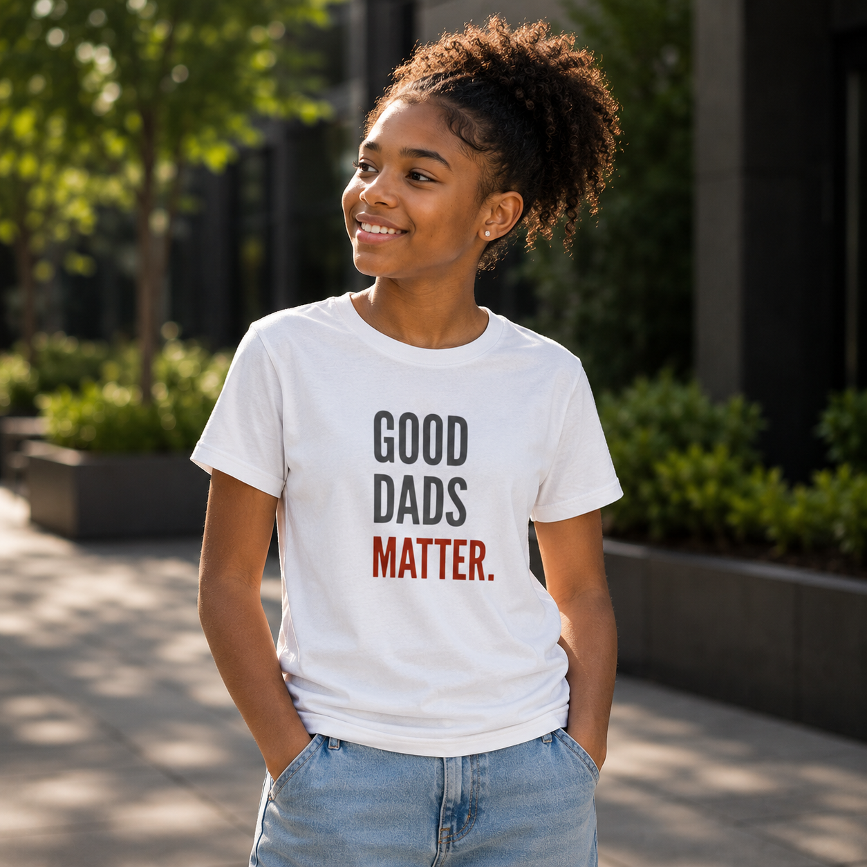 Good Dads Matter. Black & Red Youth  Shirt