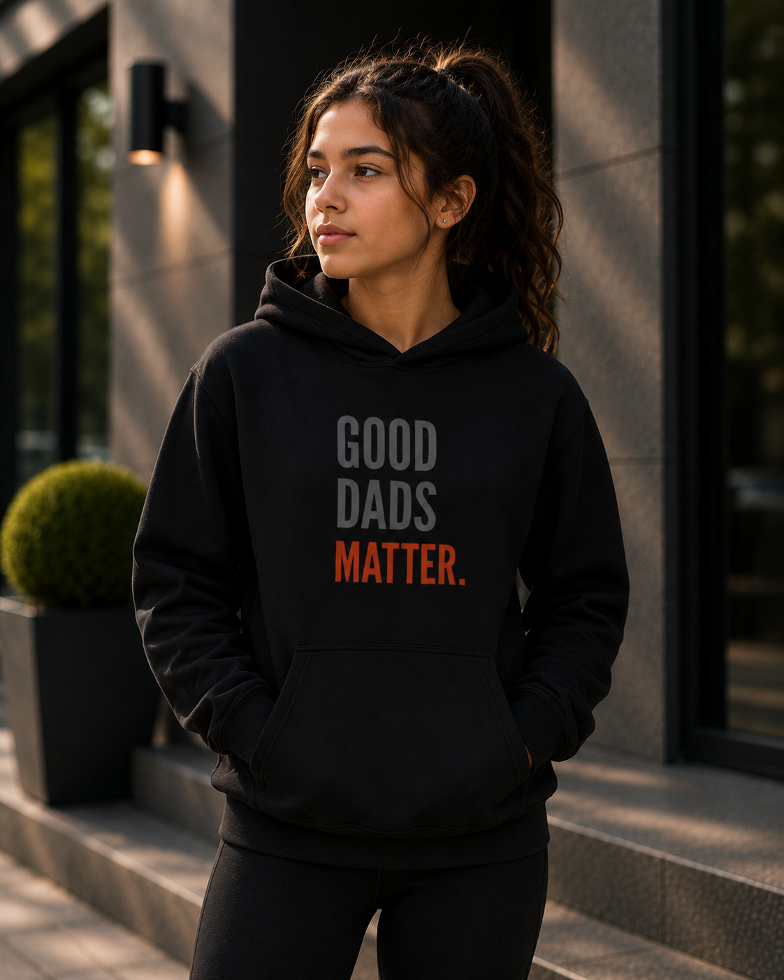 Good Dads Matter Black & Red Youth Hoodie